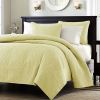 Twin / Twin XL size Coverlet Quilt Set with Sham in Seafoam Blue Green