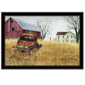 "Granddad's Old Truck" by Billy Jacobs, Ready to Hang Framed Print, Black Frame
