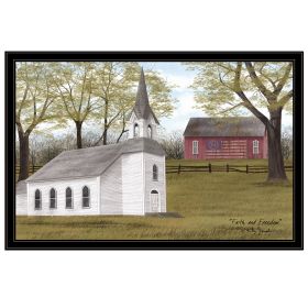 "Faith and Freedom" by Billy Jacobs, Ready to Hang Framed Print, Black Frame