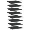 Bookshelf Boards 8 pcs High Gloss Black 15.7"x15.7"x0.6" Engineered Wood