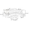 Brown Corduroy Living Room Sofa Set B