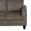 Brown Corduroy Living Room Sofa Set B