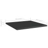Bookshelf Boards 8 pcs High Gloss Black 15.7"x15.7"x0.6" Engineered Wood
