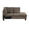 Brown Corduroy Living Room Sofa Set B