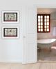 "Hot Bath" 2-Piece Vignette By Linda Spivey, White Frame