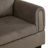Brown Corduroy Living Room Sofa Set B