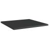 Bookshelf Boards 8 pcs High Gloss Black 15.7"x15.7"x0.6" Engineered Wood